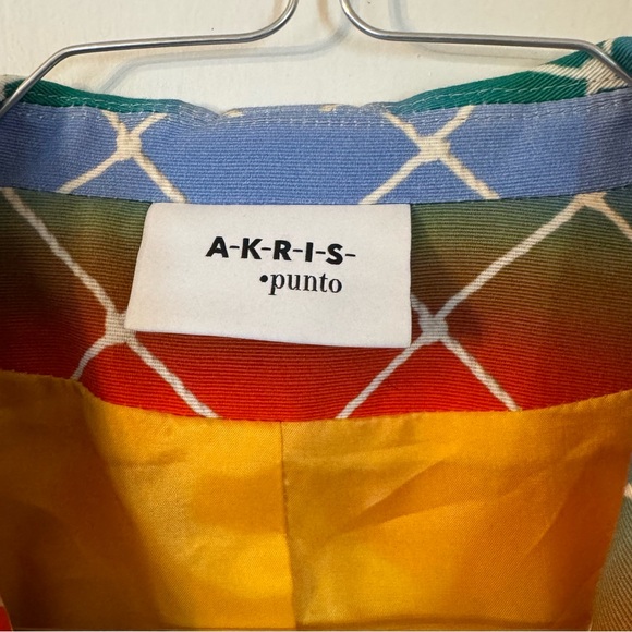 Akris Punto Multicolor Jacket with Lattice Design-Size 8 - Picture 7 of 16